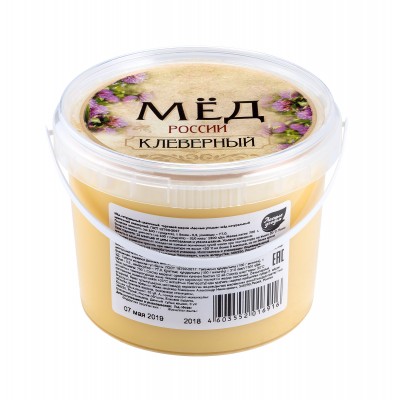 Мёд натуральный клеверный, ЛЕСНЫЕ УГОДЬЯ, 700 г