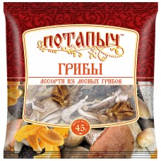 Natural dry mushrooms, assorted with forest mushrooms, Potapych, 45 g