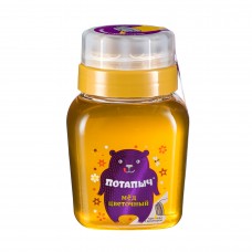 Natural floral honey in a jar with a dispenser, Potapych, 500 g