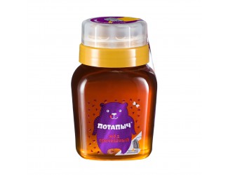 Мёд натуральный гречишный в банке с дозатором, Потапыч, 500 г