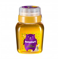Мёд натуральный липовый в банке с дозатором, Потапыч, 500 г