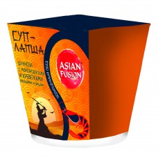 Soup-noodles ASIAN FUSION Funchoza with seafood, shrimp, vegetables and egg, 73g 