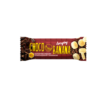 Батончик-мюсли EVERYDAY CHOKO BANANA шоколад/банан, 23г,