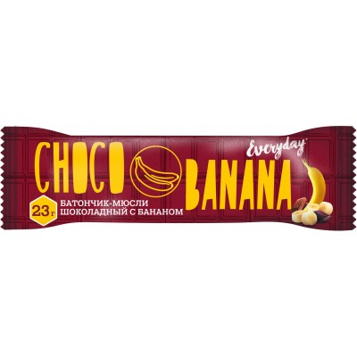Батончик-мюсли EVERYDAY CHOKO BANANA шоколад/банан, 23г,