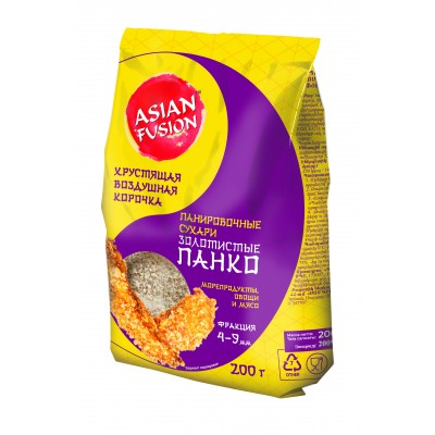 Сухари ASIAN FUSION панировочные Панко золотистые , 200г