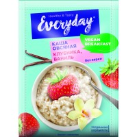 Каша овсяная EVERYDAY VEGAN Breakfast Клубника-Ваниль, 36г