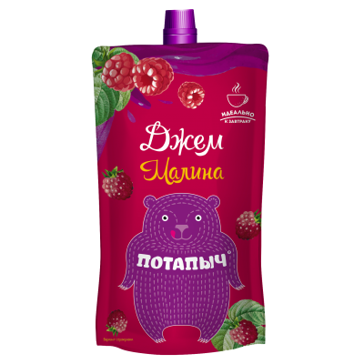 Potapych, raspberry jam, 300 g