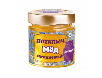 Мёд натуральный жидкий акациевый Потапыч, 250 г