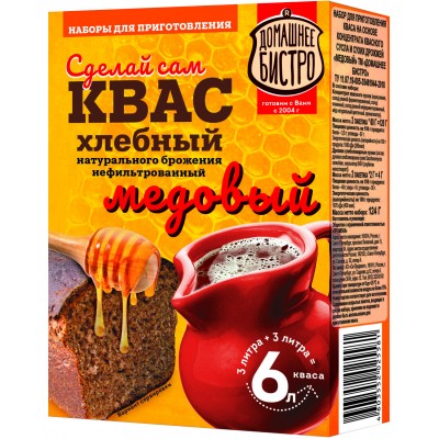 Квас сухой ДОМ.БИСТРО МЕДОВЫЙ (картон), 124 г