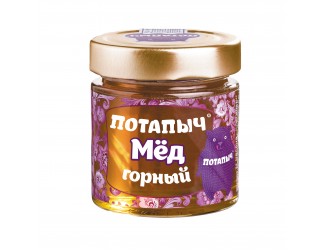 Мёд натуральный жидкий горный, Потапыч, 250 г