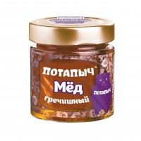 Мёд натуральный жидкий гречишный, Потапыч, 250 г