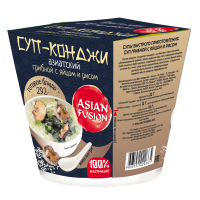 Суп грибной ASIAN FUSION с яйцом и рисом, КОНДЖИ, 22 г