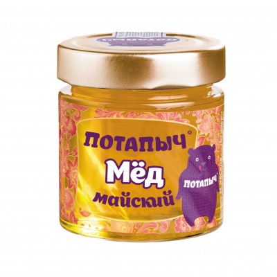 Мёд натуральный жидкий майский, Потапыч, 250 г