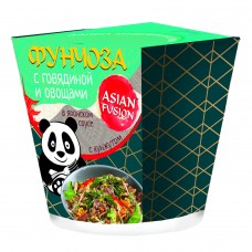 Funchoza with beef and vegetables in Japanese sauce with sesame seeds Asian Fusion, 68 g