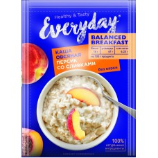 Oatmeal porridge EVERYDAY Balanced Breakfast Peach with cream, 40 g