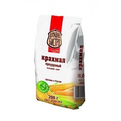 Крахмал кукурузный «Домашнее Бистро» в/с (пакет), 200 г