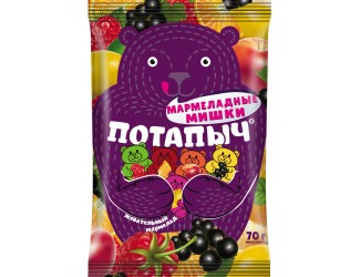 Jelly POTAPYCH chewable marmalade in the shape of bears, 70 g