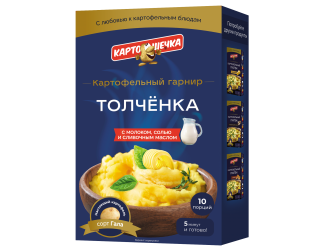 Картофельный гарнир ТОЛЧЁНКА КАРТОШЕЧКА с молоком, маслом и солью, 200 г