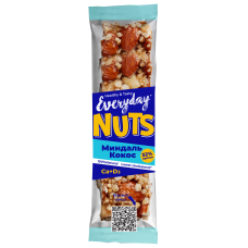 Nut bar EVERYDAY NUTS Almond-Coconut, 40 g * 9 pieces (showbox)