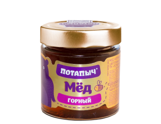 Мёд натуральный ПОТАПЫЧ горный, 250 г