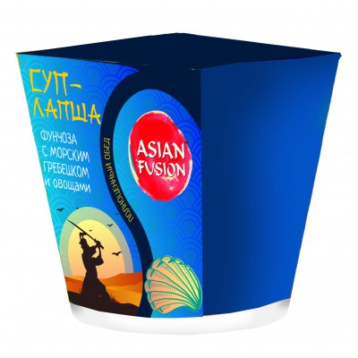 Суп-лапша Asian Fusion "Фунчоза с морским гребешком и овощами",  72 гр.